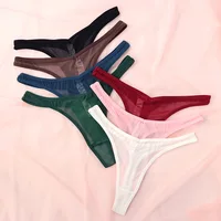 Tongs sans couture pour femmes minuscules Tangas Sexy string Lingerie femme translucide maille cordes doux t-back sous-vêtements Tangalar Tpanties 2