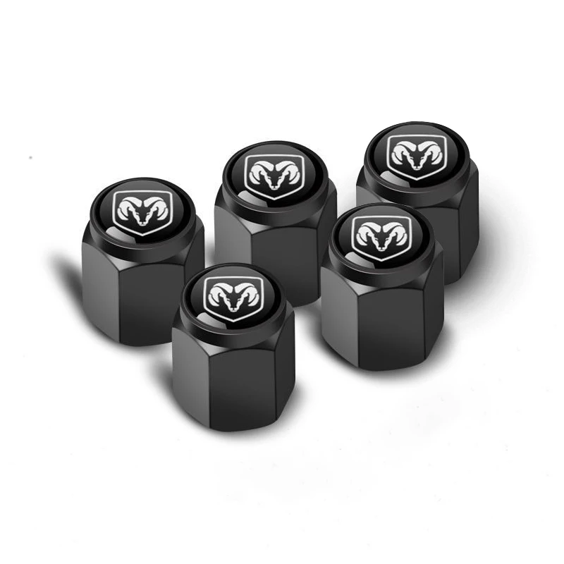4-Pack Metal Tire Valve Stem Caps With 1500 Emblem - Black Aluminum Alloy, Dust Proof & Leak-Proof For Dodge RAM 1500 - View #5