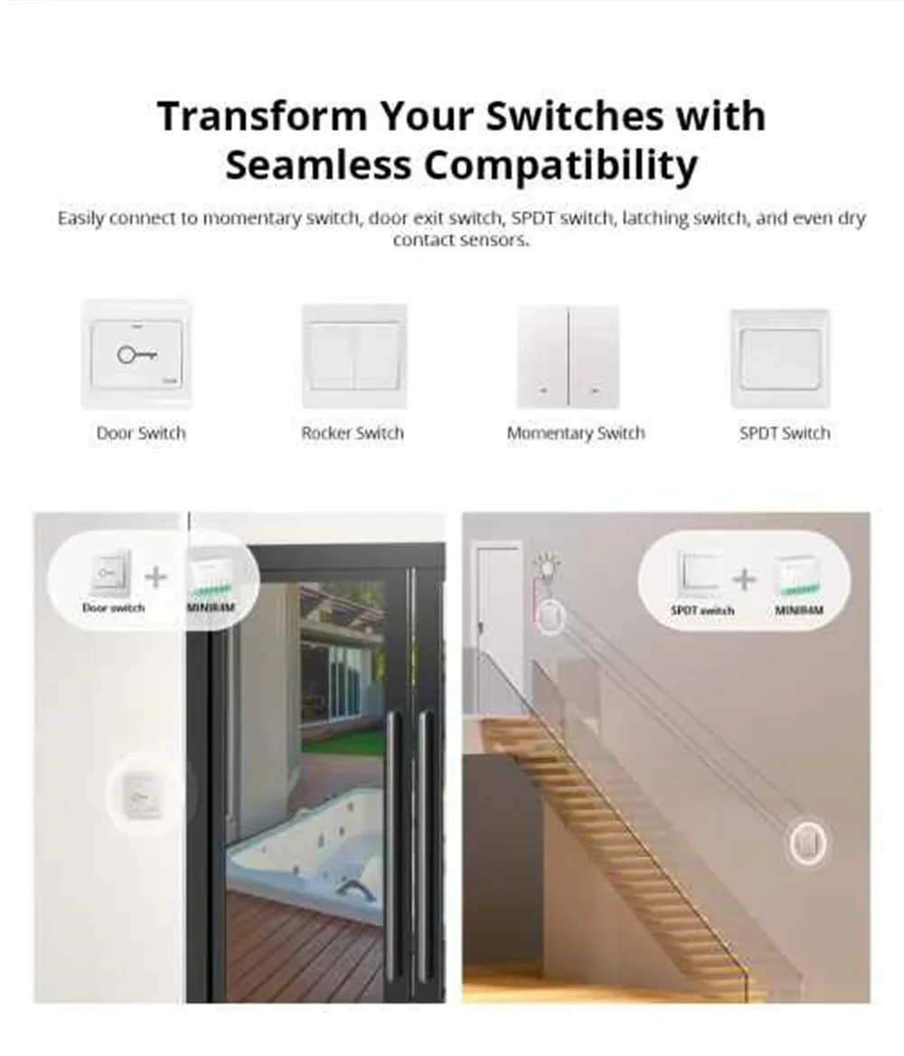 MINIR4M Matter MINI R4 Matter Mini R4 Extreme Wifi Smart Switch Matter Relay w