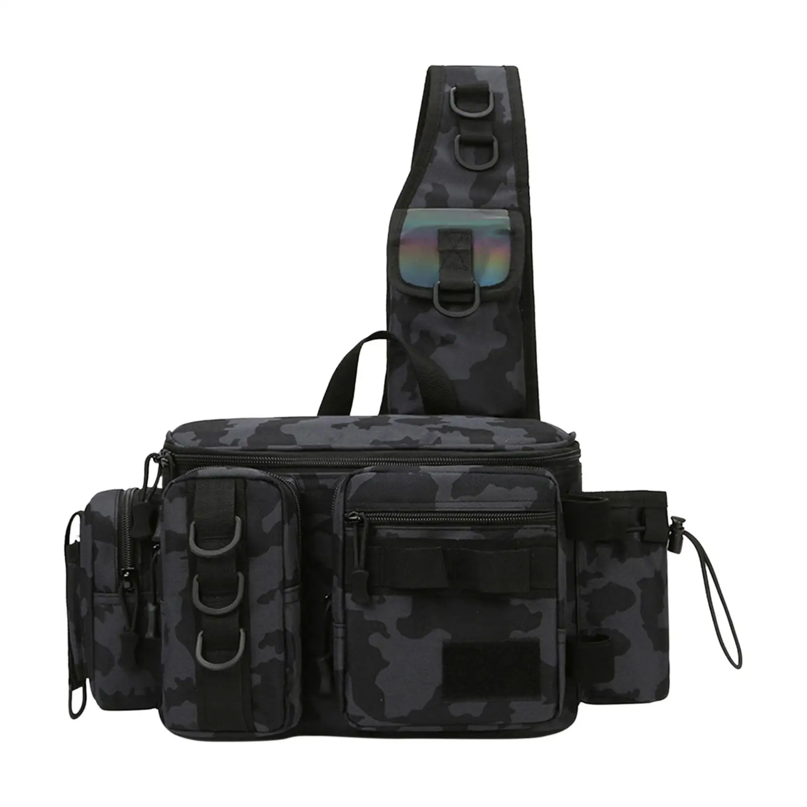 Fishing Tackle Bag Multifunctional Fishing Bag Rod Holder Waist Pack Carry Case