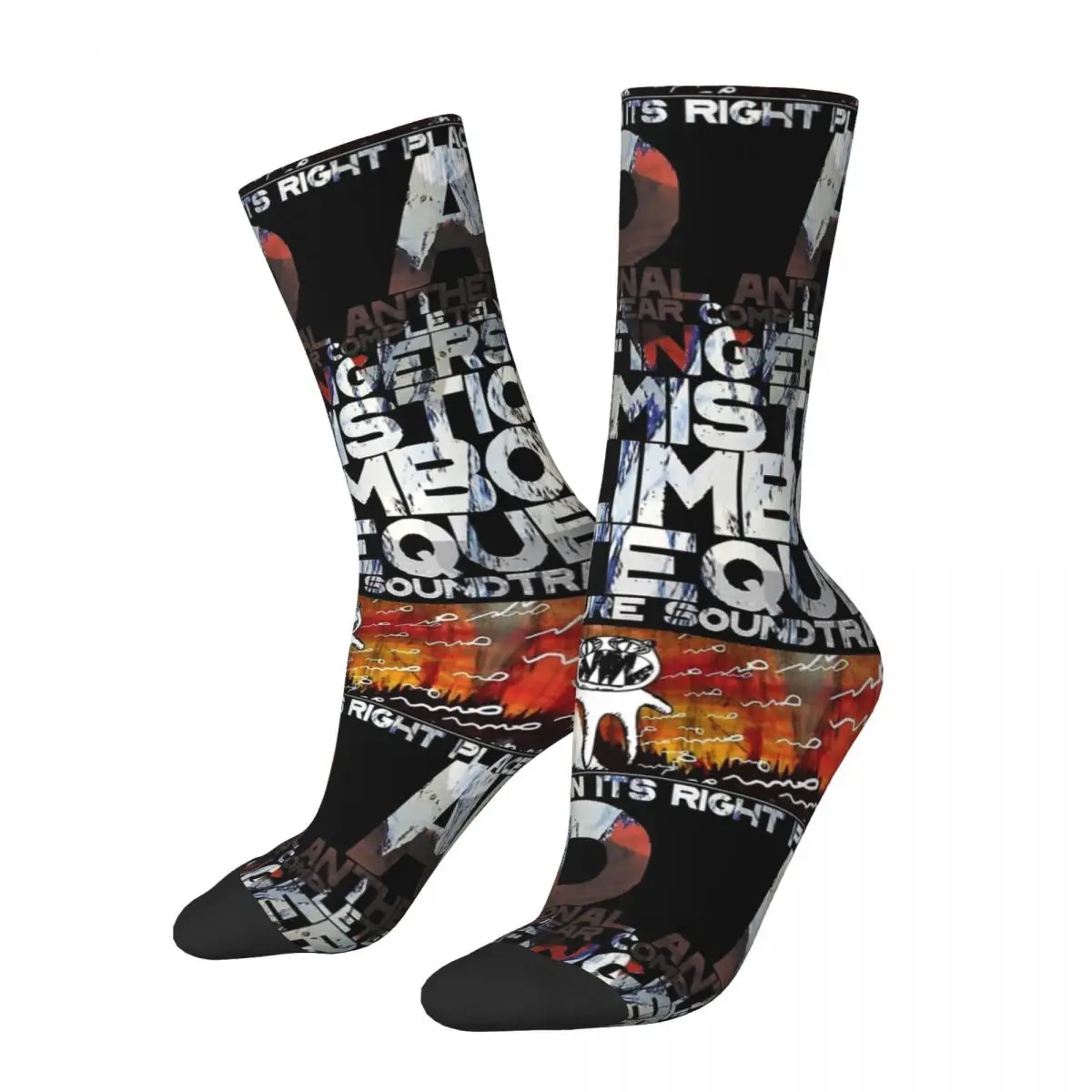 

Fashion Male Men Socks Casual Radiohead Rock Hip Hop Sock Music Band Skateboard Women Socks Spring Summer Autumn Winter