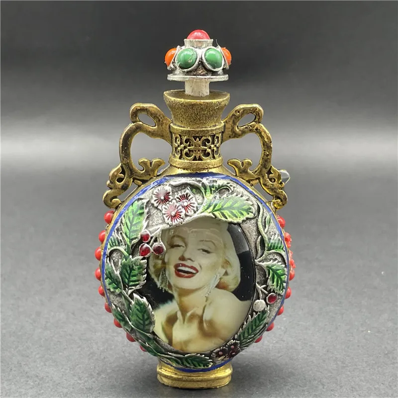 

Snuff bottle folk characteristic craft pure copper vintage antique inner painting vintage snuff bottle decoration