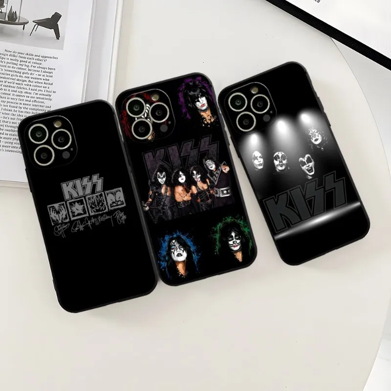 Custodia Per Telefono Kiss Metal Rock Band Per Iphone 12Promax 11 13 14 Pro Xs Max Mini Xr X 7 8 6 6S Plus Cover Fundas