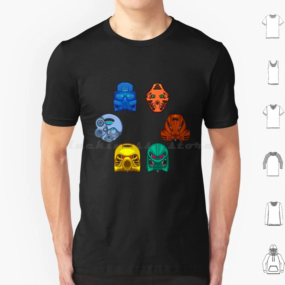Collezione Matoran T Shirt Cotone Uomo Donna Stampa Fai Da Te Bionicle Bionicle Barraki Eldritch Toa Robot Bionicle Toa Mata Custom