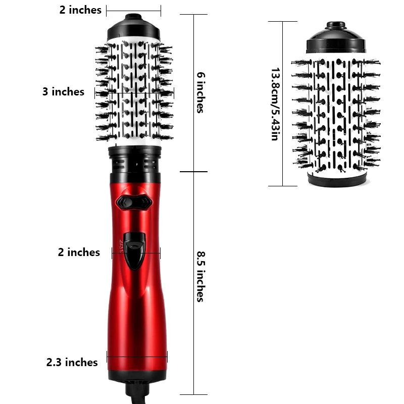 Hair Dryer Brush 2 In 1 Hot Air Spin Brush Curling Straightening Styling Auto-Rotating Ionic Round Blow Dryer Volumizer hair dryer hair straightener hair curler hair tools
