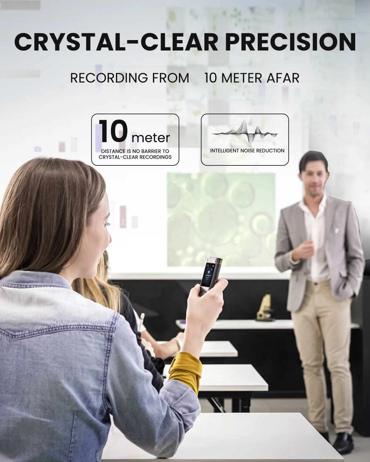 iFLYTEK AI Voice Recorder, Offline Voice Recorder with Playback & Smart Summarize, AI Digital Recorder with 4 Smart Mode,