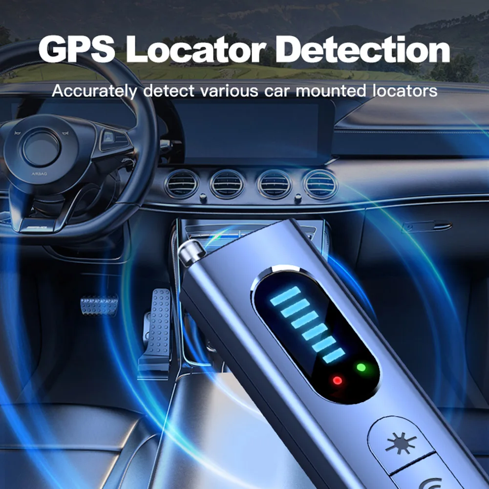 Wireless RF Signal Scanner 5 Levels Adjustable Sensitivity Bug Detectors 25H Working Time Electronic Sweeper for Office Bathroom