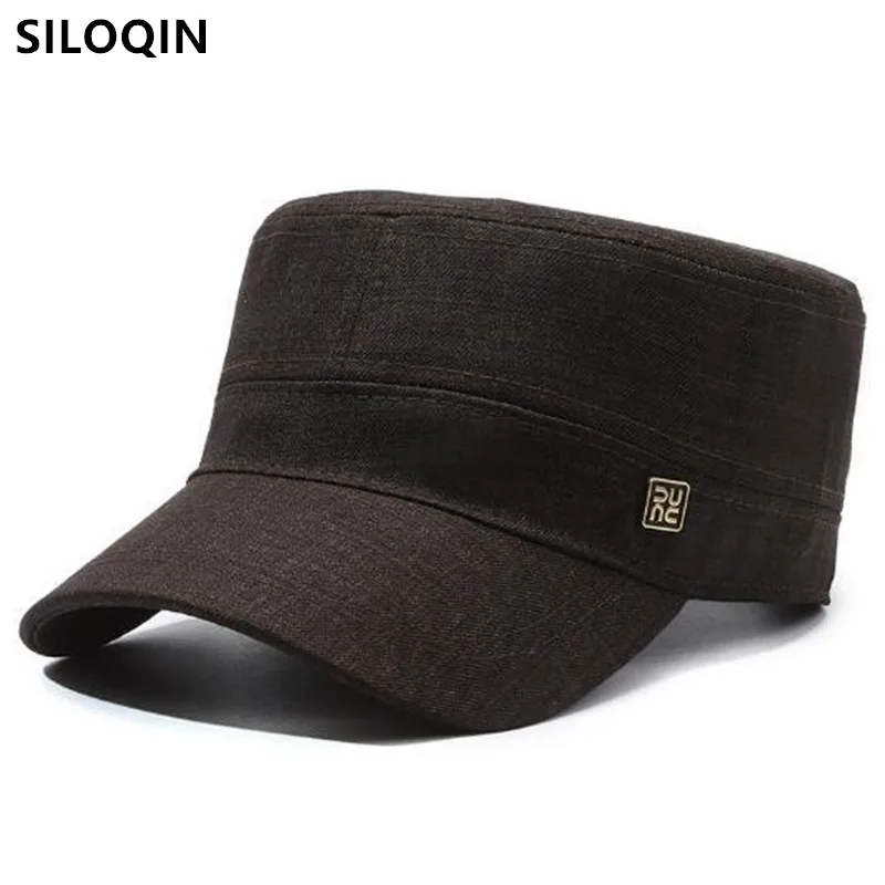 

Snapback Cap New Spring Autumn Flat Caps Simple Casual Cotton Military Hats For Men Golf Hat Camping Fishing Cap Navy Hat