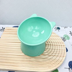 Elevated Tilted Pet Food and Water Bowl with Anti-Choking Design (Green G626B)
