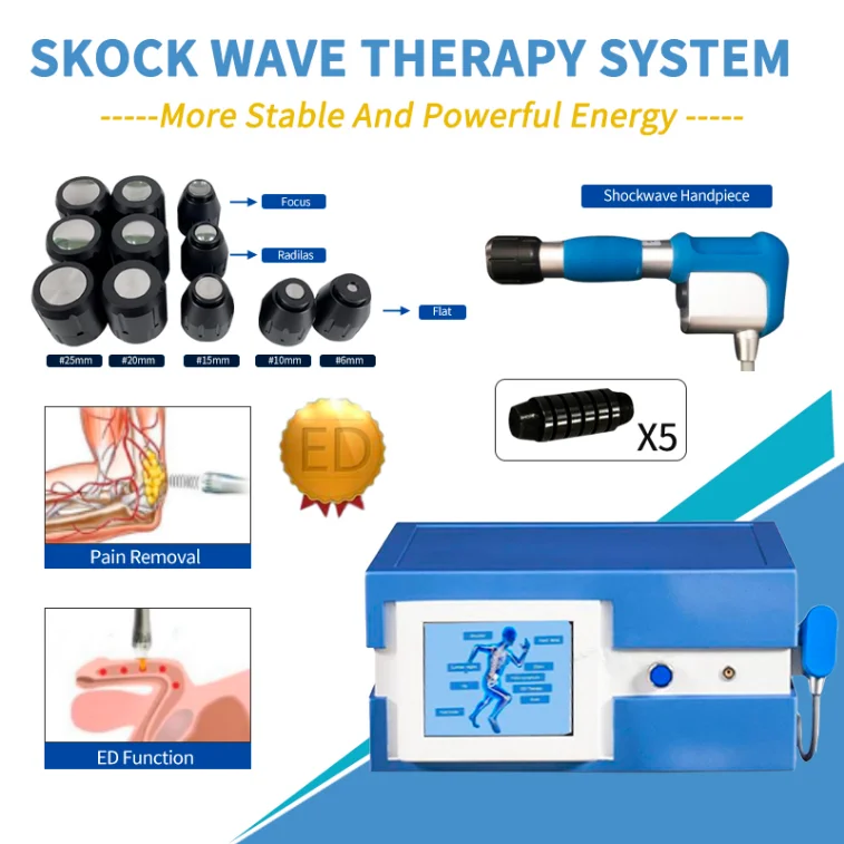 

8Bar Step By 0.5Bar Shock Wave Shockwave Therapy For Male Erectile Dysfunction Achilles Tendonitis Ed Treatment