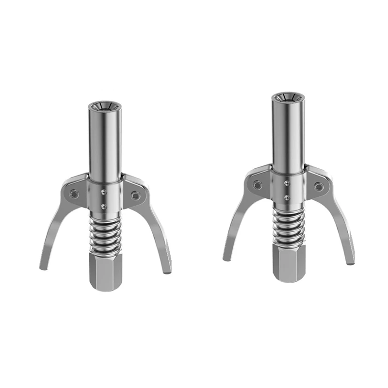 

2X 10000PSI Grease Tool Coupler Double Handle Stainless Oil Injector Nozzle Heavy-Duty Quick Lock NPTI/8 Grease Tool Tip