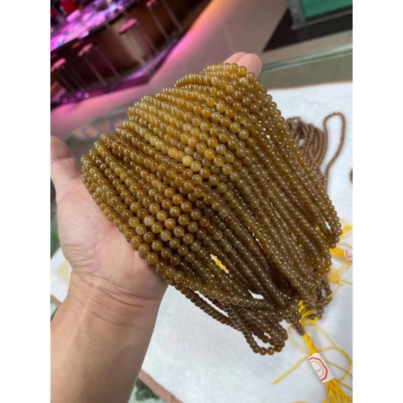 

Hetian Jade Qiemo Sugar 108 ожерелье шнурок 6 мм кулон браслет оптовая продажа