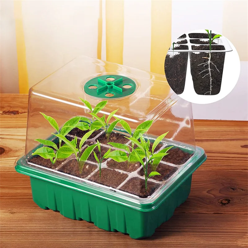 12 Hole Seedling Trays Tools Seed Starter Pots Plant Flower Grow Box Propagation for Gardening Grow Starting Germination Box seed starter tray seedling tray plant propagation pots