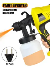  500W EU Plug Easy Spraying Household Paint Sprayer Flow Control Airbrush Power Tools Electric Spray Gun 