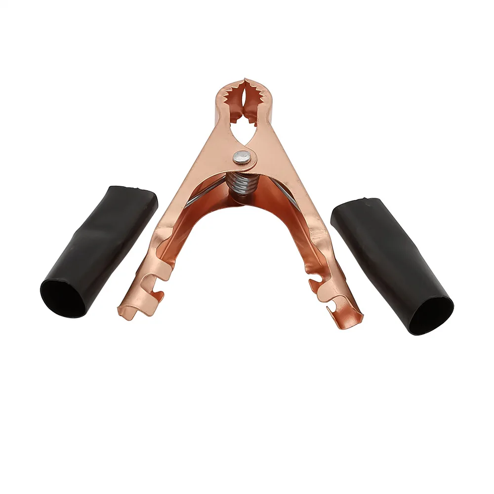 2/10Pcs 50A Crocodile Car Caravan Van Battery Test Lead Clips Alligator Clips Connector Plug Power Clamp Red + Black