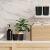 Lotion Soap Dispenser Cotton Swab & Toothbrush Holder Farmhouse Decoration Bathroom Storage Container Soap Dispenser 5