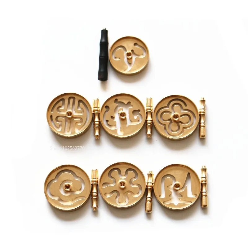 4.5cm Diameter Pure Copper Ash Pressed Incense Seal Model Tool Home Indoor Sealing Extension Handwork Incense Making Tool