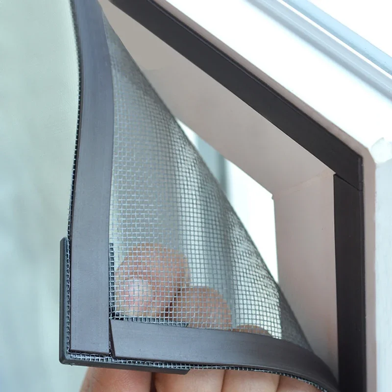 Mosquitera Invisible para ventana, malla magnética hecha a medida,  compatible con ventanas extraíbles y lavables - AliExpress
