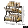 3-tier Seasoning storage rack Kitchen countertop Multifuctional storage holder Stainless Steel 5