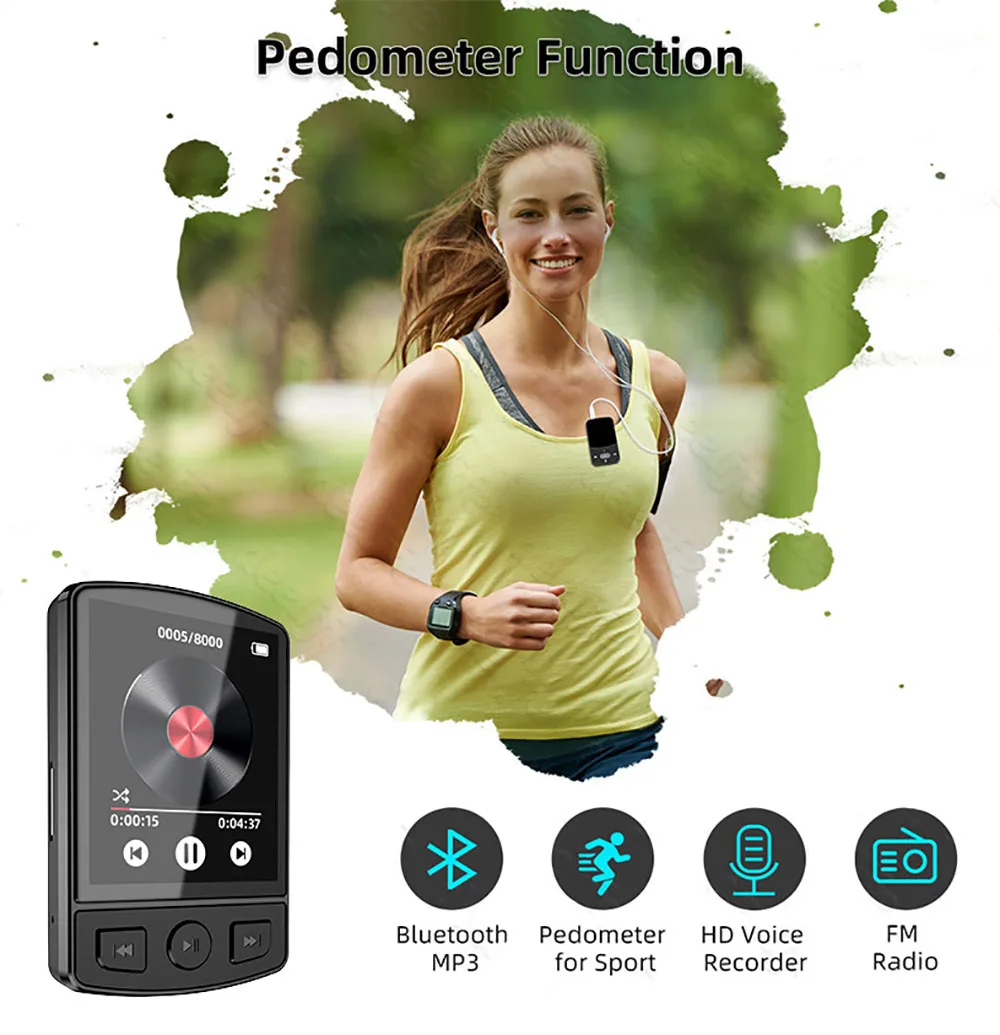 Mp3-Player Tragbarer Sport-Clip Walkman Hifi-Sound Bluetooth-Kompatibel 5.0 Student Walkman 1,8-Zoll-Bildschirm Mit Fm-Radio E-Book S0982Ed7E78F942939F34D9D0159Afcc23