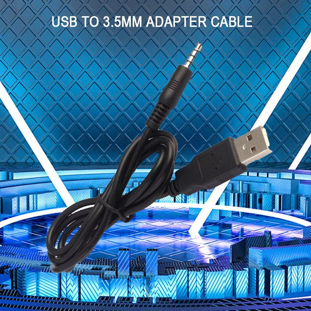 1M 3.5mm 모노 남성형 USB 전원 케이블 잭 3.5mm 2극 USB 충전 케이블 USB-3.5mm 어댑터 케이블