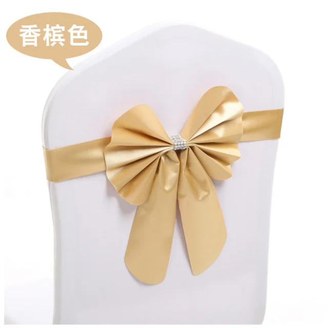 10Db Szék Szárnyak Nyakkendő Szatén Csomó Borítás Háttámla Színes Szalagszalag Íj A Szállodai Bankett Esküvői Rendezvények Dekorációhoz - Image 6