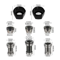 8pcs 6/6.35/8mm Collet Chuck Trimming Machine Milling Engraving Cutter Carbon Steel For Wood Router Power Tool Accessories 2
