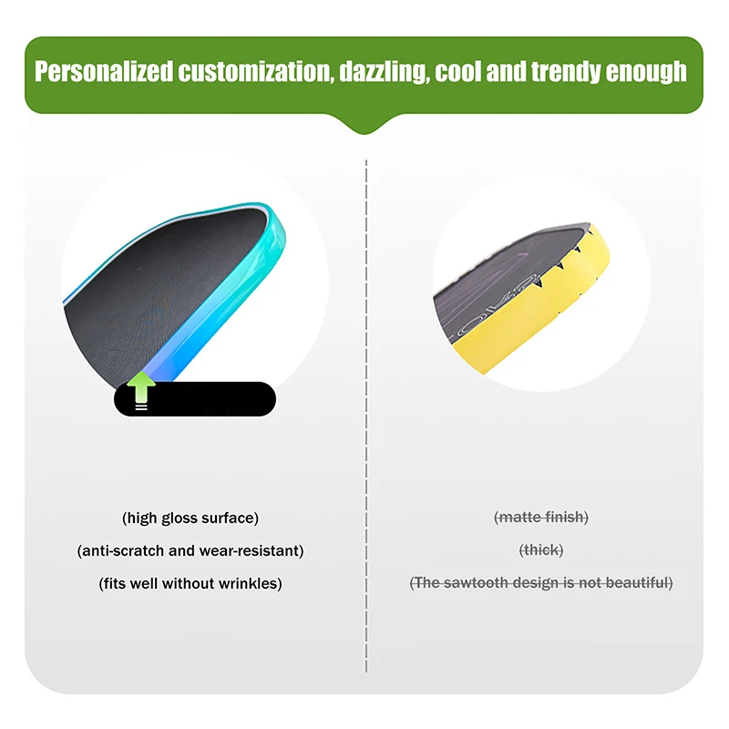 Laser Pickleball Paddle Protection Tape-Paddle Head Edge Guard-Racket Edge Protection Tape-Fit Perfectly Curved Edge Laser Tape – Detail 9