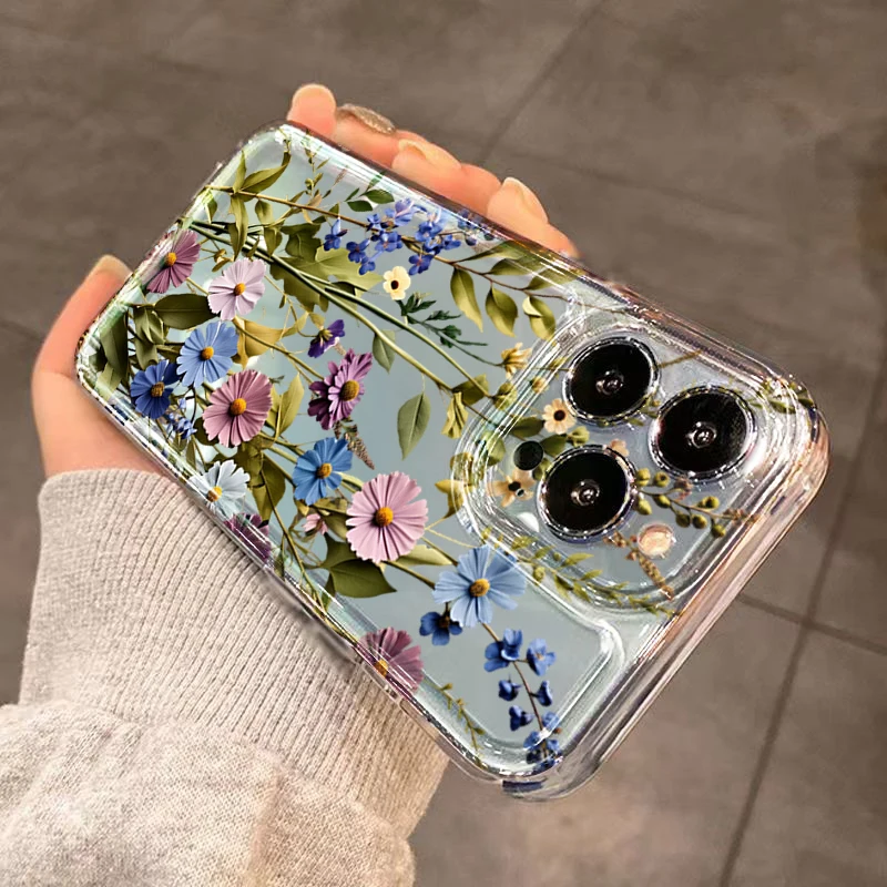 Floral Art Soft Phone Case Cover