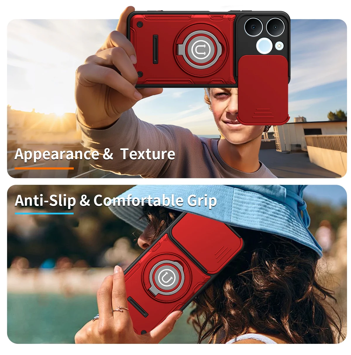 360° Rotating Magnetic Ring Holder Phone Case with Magsafe Protective Cover