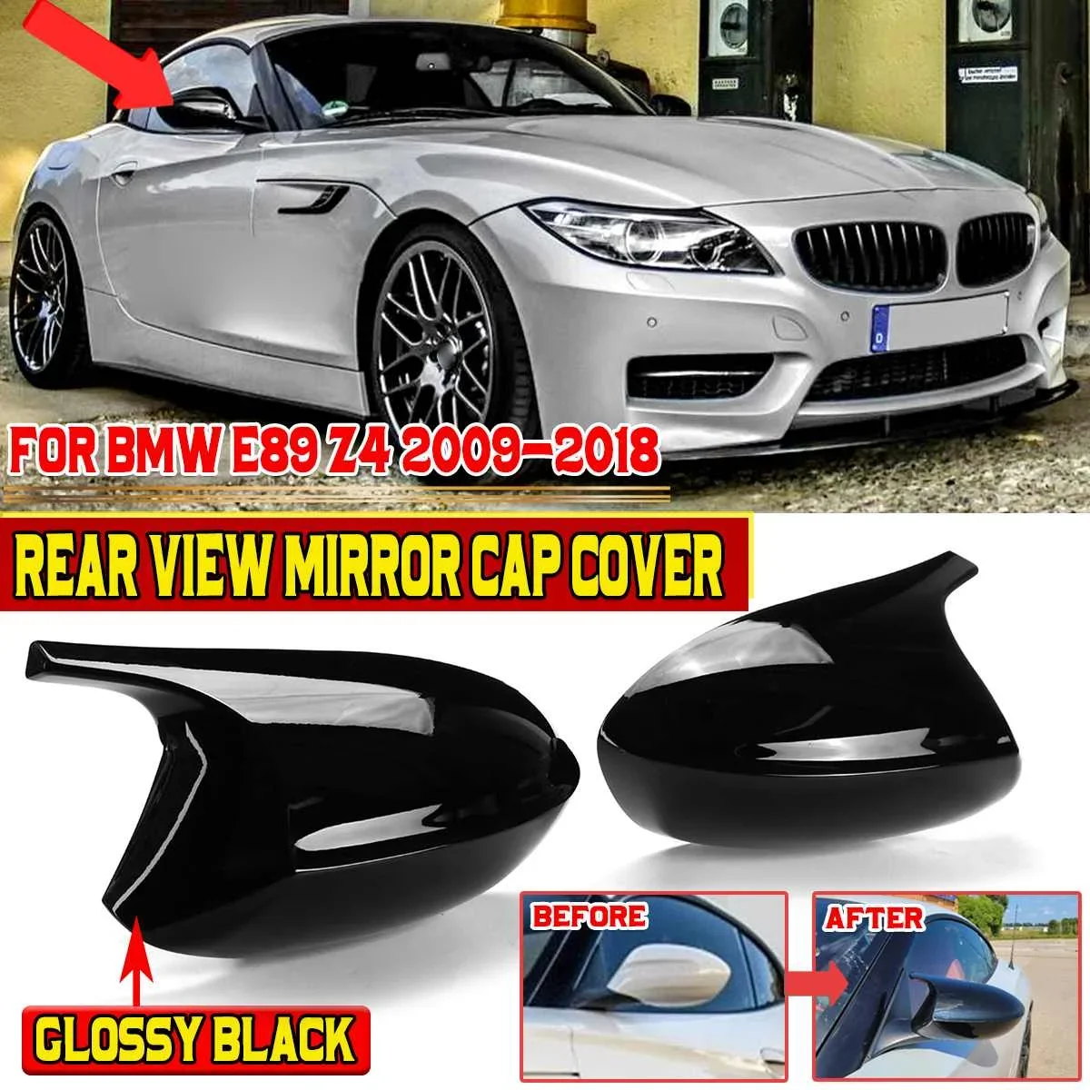 2 PCS/SET Carbon Fiber Door Wing Mirror Cover Sheel Right Drivers Side And Left Passenger Side Fits For Vauxhall Astra 2004-2009 - View #7