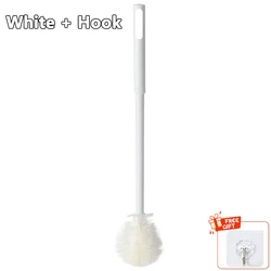 Silicone Long Handle Foldable Bottle and Cup Cleaning Brush - Multifunctional, No Dead Angles (White - Hook)