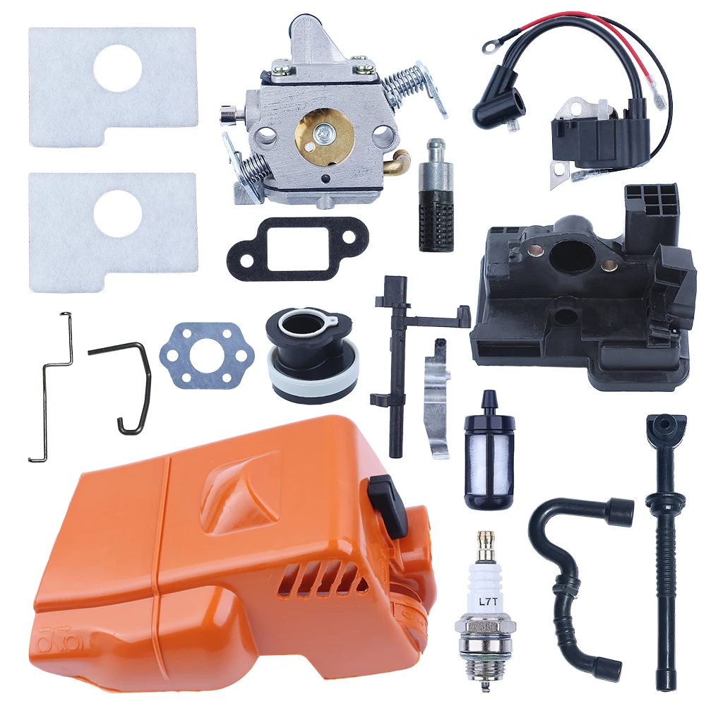 Cylinder Cover Carburetor Ignition Coil For Stihl MS180 MS170 018 017 Tune-up Kit Air Filter Housing Chainsaw Spare Parts 2