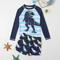 Swimwear 4t Kids Toddler Boys Girls Swimwear Cartoon Long Sleeve Tops Striped Shorts Pants Swim Short Sleeve Toddler Swimsuit 1