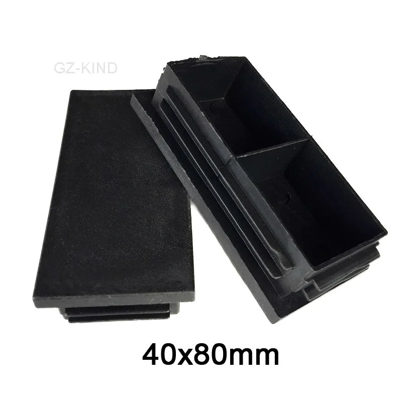 2/4/8pcs 40x80mm Plastic Black Blanking End Cap Caps Tube Pipe Inserts Plug Bung Steel Leg Stopfen silicone rubber plugs pipe end cap rubber caps silicone rubber caps