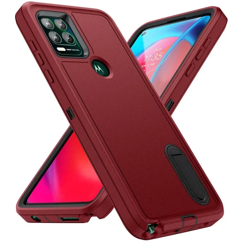 Anti-Fall Heavy Duty Phone Case with 3-in-1 PC+TPU Shockproof Protection and Bracket