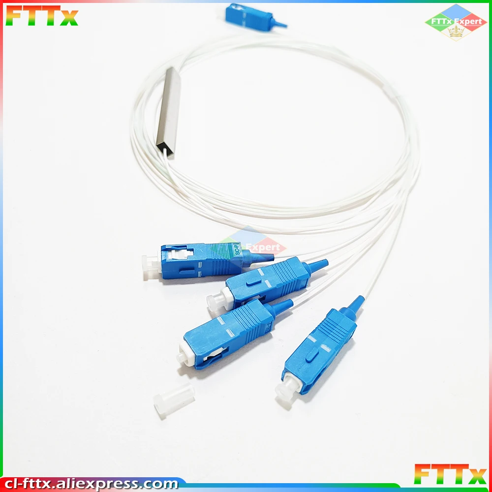 FTTH 1 X 4 SC/UPC doubleur Opitc fibre SC/UPC Séparateur PLC à fibre optique  SC/UPC de type de tube en acier miniatures - Chine Séparateur de PLC, FTTH
