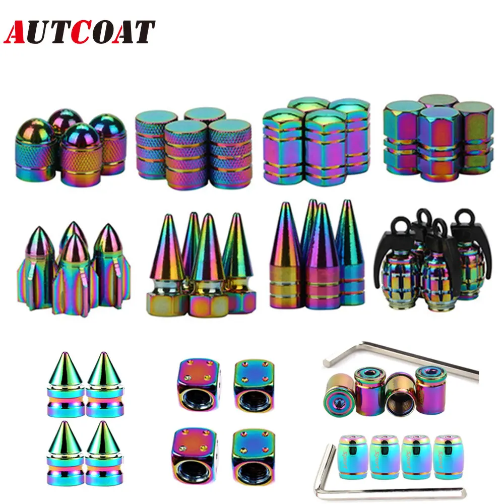 4Pcs/Set Multicolor Tire Valve Stem Caps 1