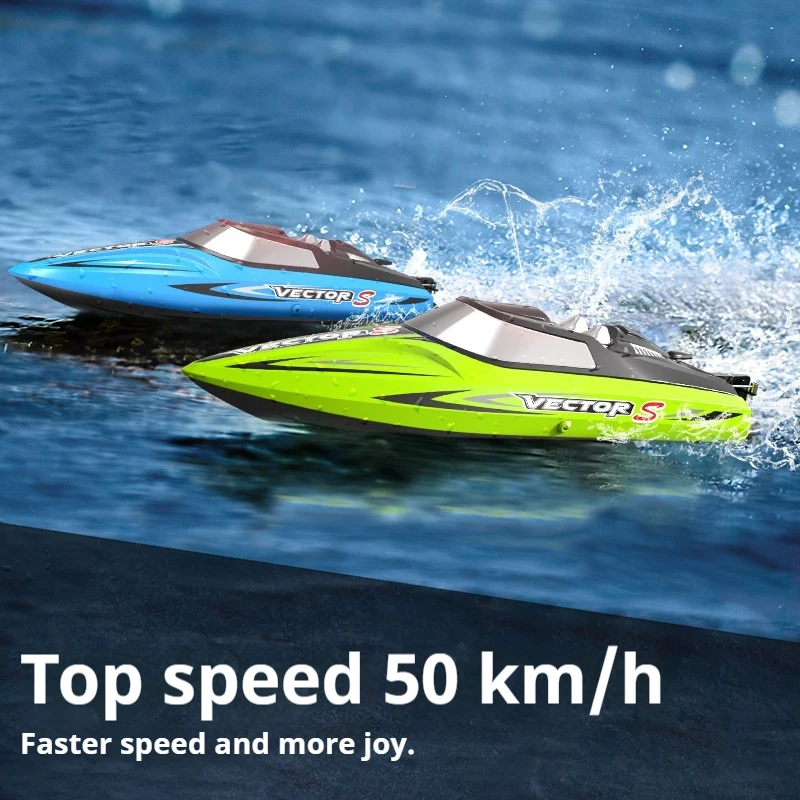Orans Remote Control Boat Brushless 50km High-Speed Remote Control Speedboat Water Splashing Electric Remote Control Boat Kids 4