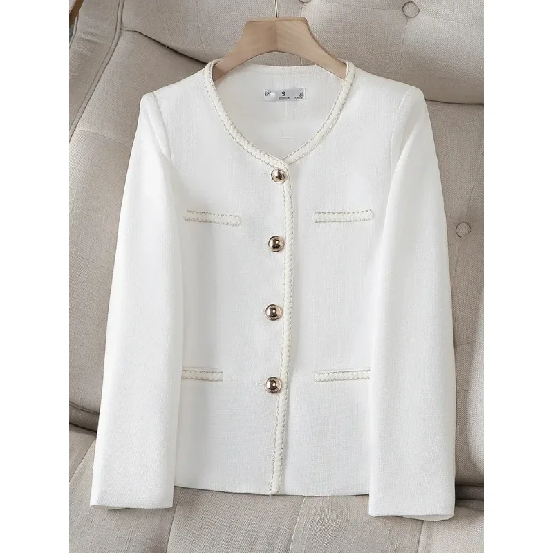 

Women Casual Blazer Ladies Female O-Neck Long Sleeve Solid Jacket Coat For Autumn Winter