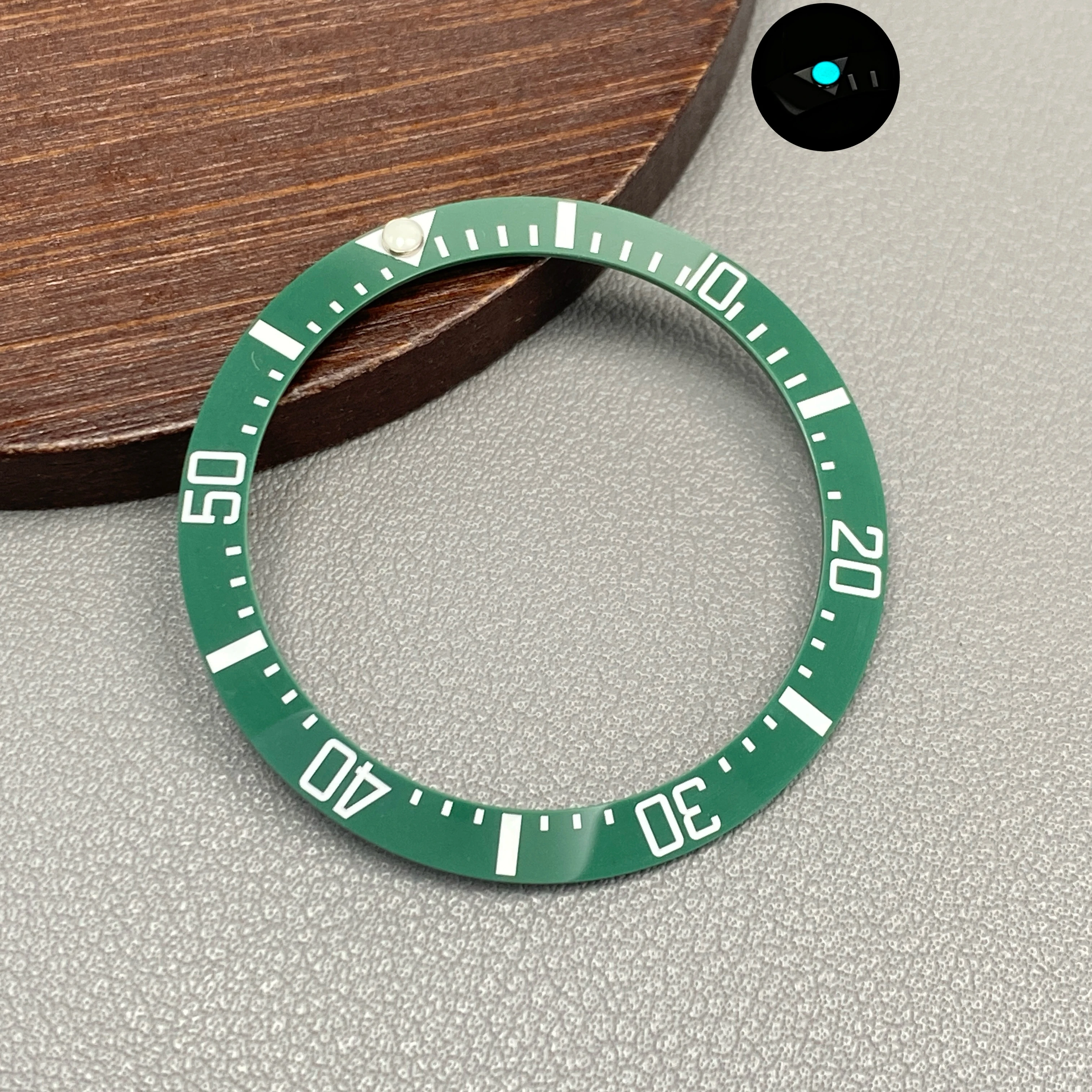 Ceramic Blue-Green Lumi Bezel Insert