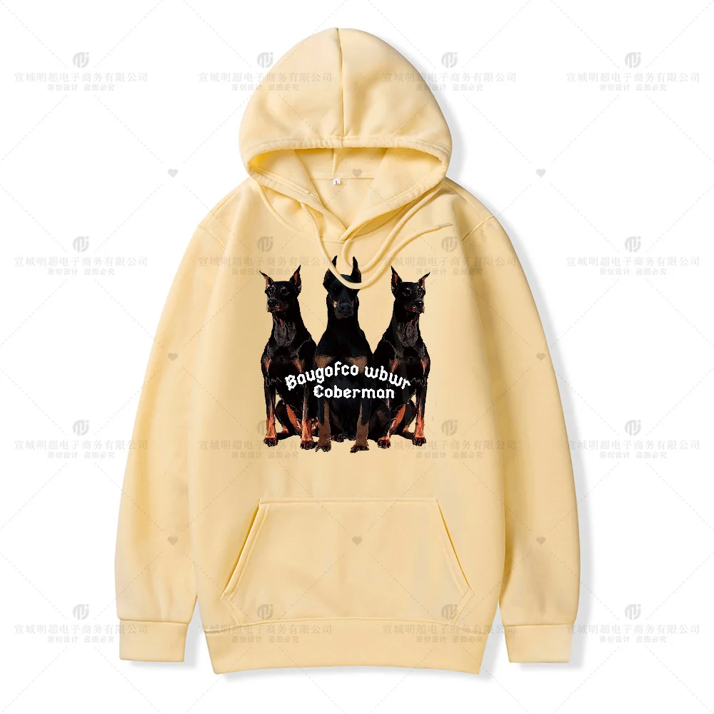 2023 Kawaii Cartoon Dog Lovers Graphics Mens Womens Unisex Oversized Clothes Fall Winter Hooded Sweatshirt Pullover Tops
