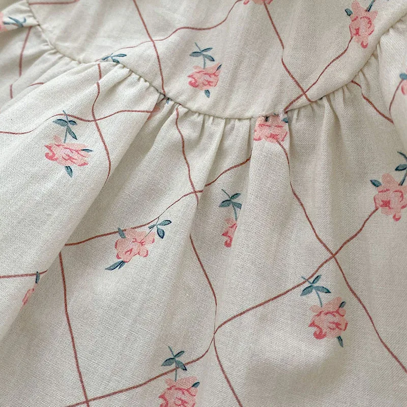 Rose Print Baby Girls One Piece Bodysuits