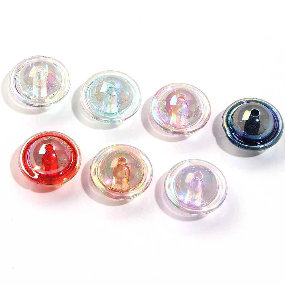 10pcs 아크릴 스타 UFO 토성 행성 비즈 공예품 만들기 DIY 장식 전화 체인 키 체인 팔찌 목걸이 액세서리