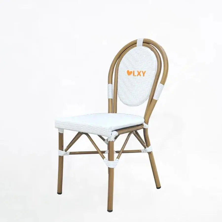 French Dining Chair Rattan Stool Balcony Outdoor Coffee Shop Leisure Chair Country Retro Single Cadeira Replica Furniture GY50DC