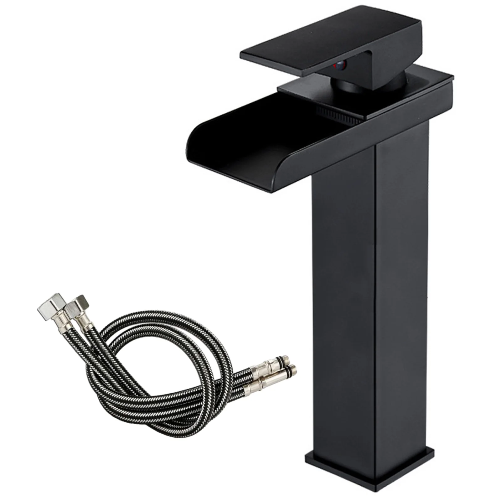 

Black copper core faucet high flow water spout corrosion resistant matte black finish durable stainless steel construction