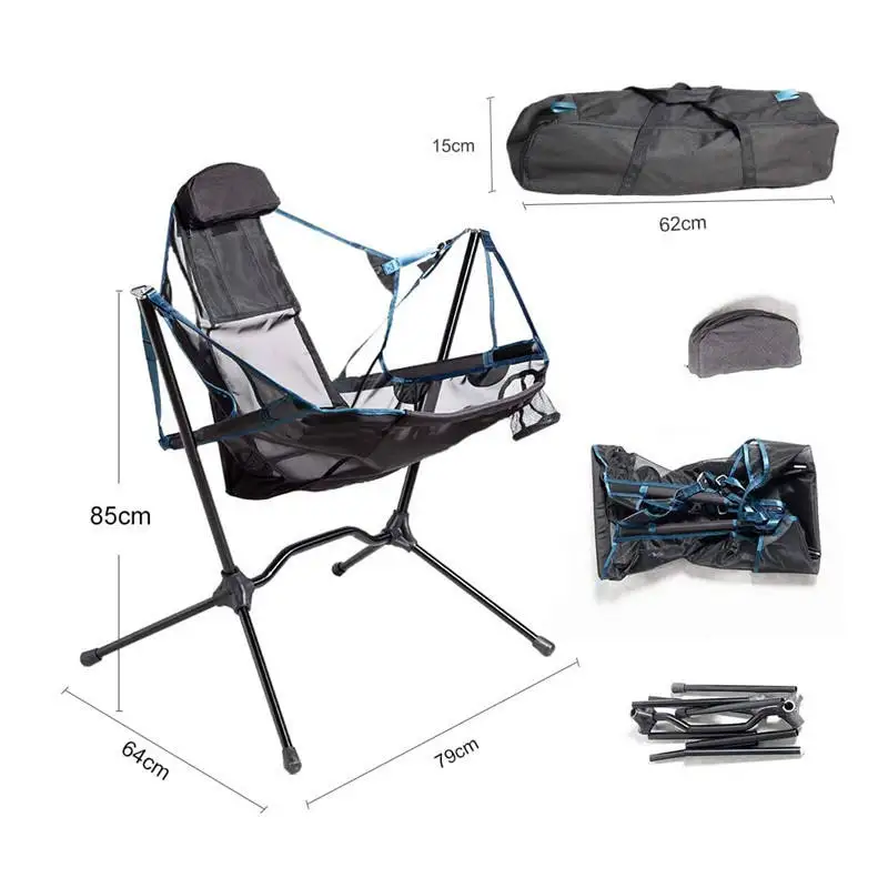Premium recliner rocking chair for unparalleled outdoor comfort in garden, fishing, and camping0