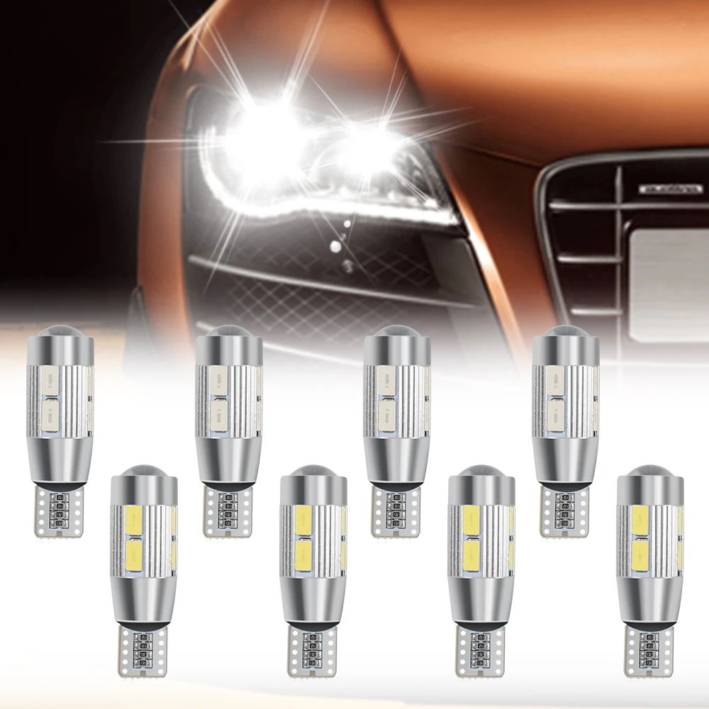 1/2PCS T10 W5W 194 LED Bulb for Car Signal Light Interior Dome Reading Courtesy Step Backup Auto Wedge Side Trunk Lamp |