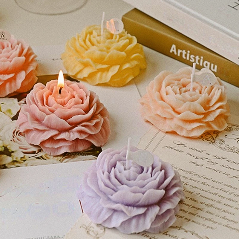 Grande Stampo In Silicone Wehous A Forma Di Peonia – Per Candele, Resina, Sapone E Cioccolato, Riutilizzabile