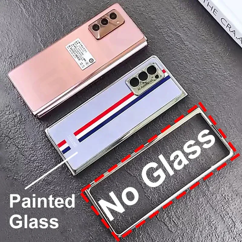 For Samsung Galaxy Z fold 3 case electroplated painted pattern tempered glass co